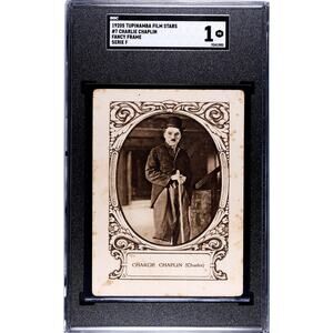 RARE 1920s Tupinamba Film Stars Charlie Chaplin SGC, Only 1 Graded, Gold Rush